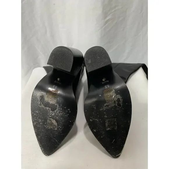 Raye 'Inferno' Black Leather Heeled Boot Size 5.5 - Picture 5 of 5